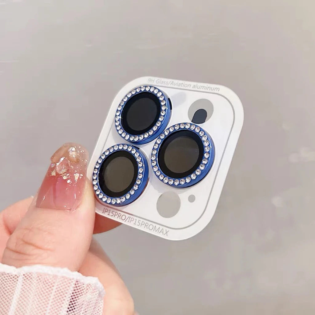 Glitter Diamond Camera Lens Protector For IPhone 12 13 14 15 Pro Max Back  Mini Cover Lens Ring Glass For IPhone 14 15 Plus Fil
