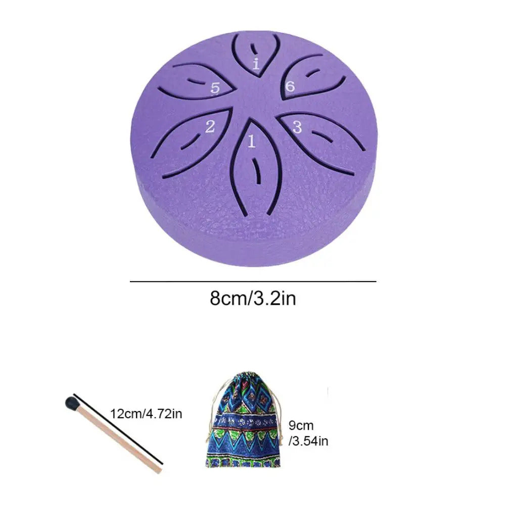 3 Inches 6 Notes Rain Drum for Outside Rain Drum Instrument Mini Handpan Drum Outdoor Rain Drum for Yoga Meditation Unique Gift