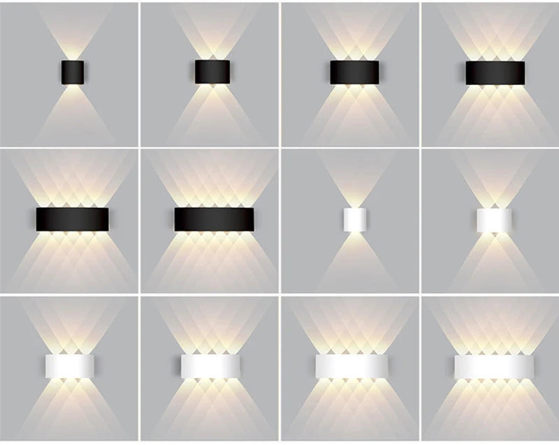 Aluminum LED Wall Lamp Waterproof IP65 interior wall light Up and Down Outdoor Garden Lights Bedroom Living Room Stairs Lighting