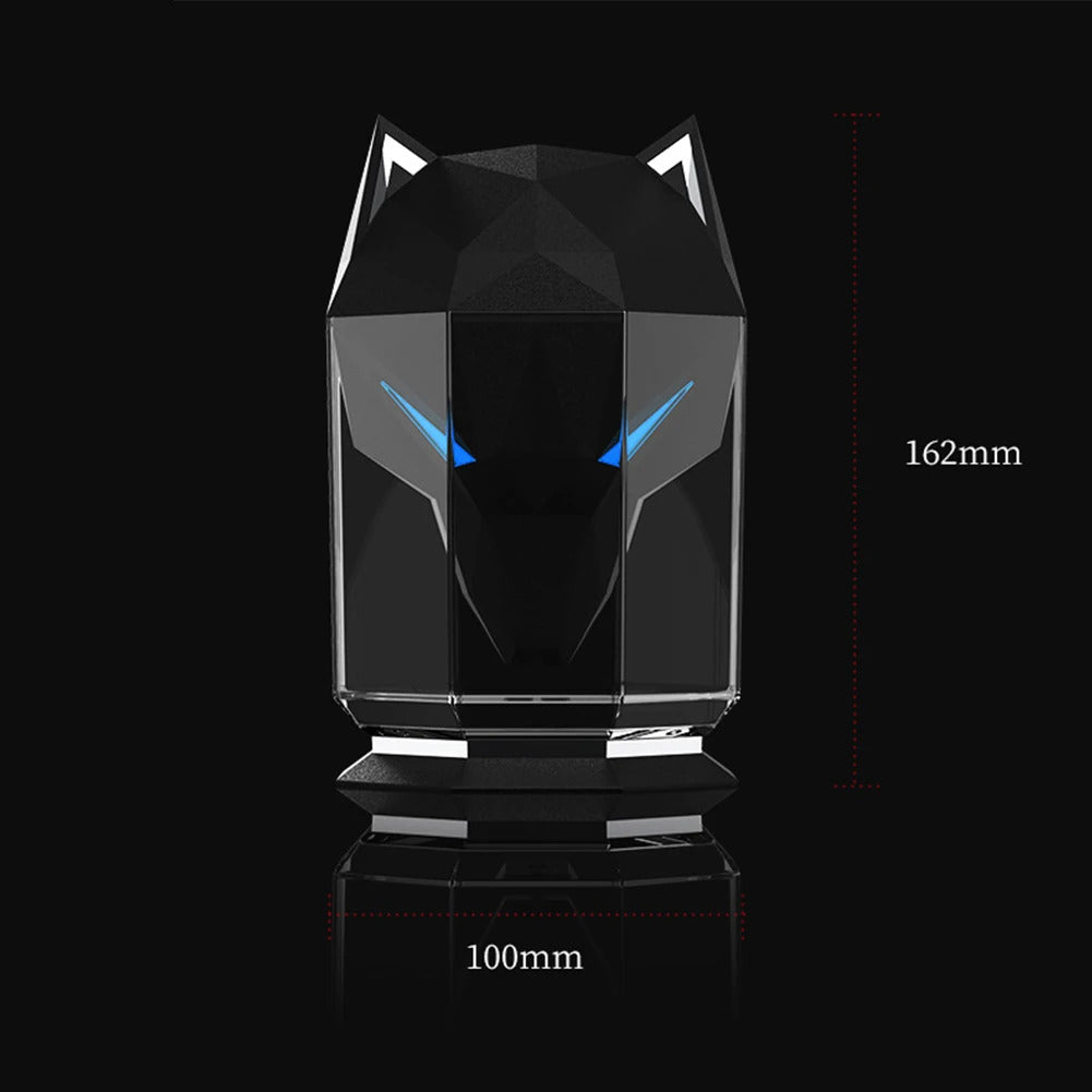 600ML Wolf Air Humidifier USB Electric Aroma Essential Oil Diffuser Portable Cool Mist Sprayer With LED Light for Home Office