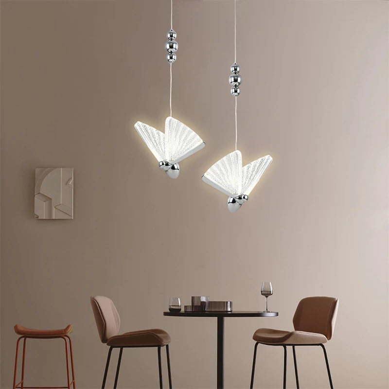 Butterfly Led Pendant Lights Nordic Hanging Lamp Indoor Lighting For Bedside Living Dining Room Kitchen pendente iluminação