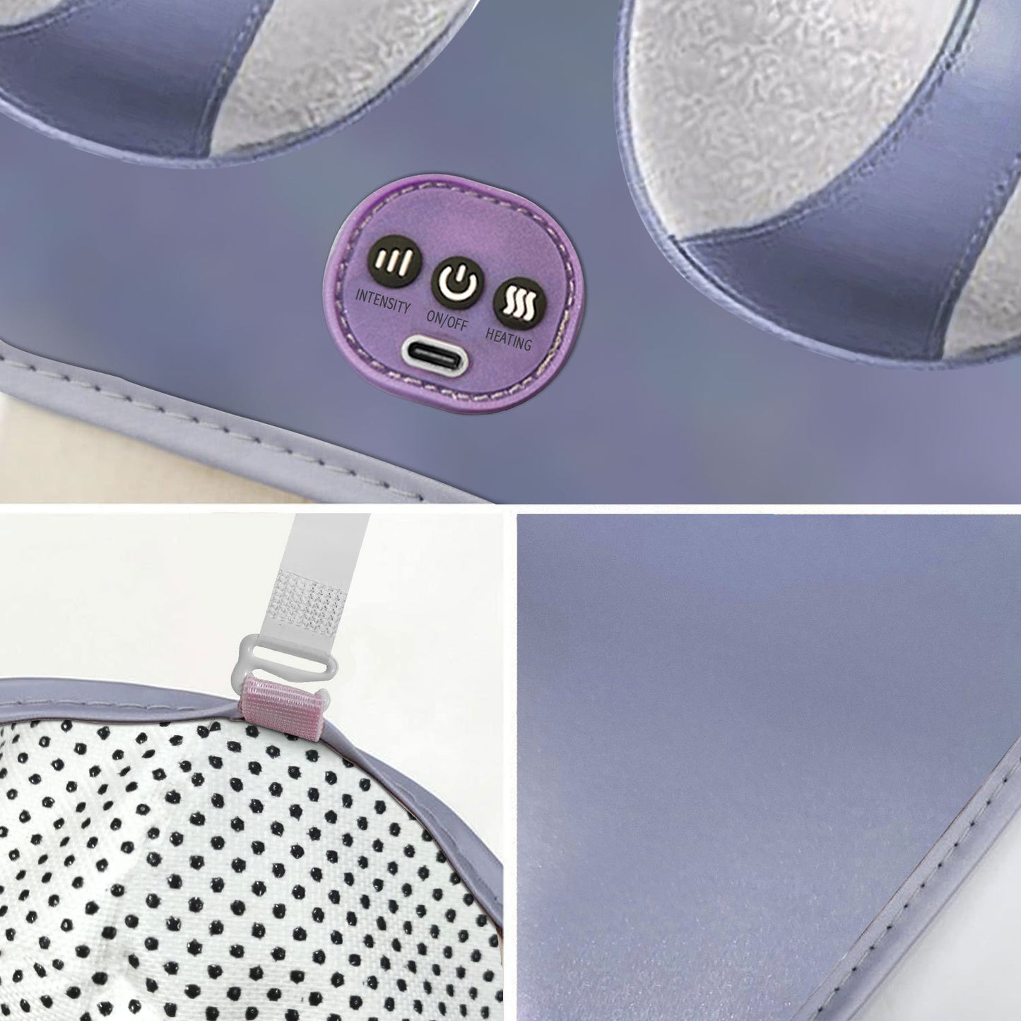 2025 Cross-Border Hot-Selling Electric Breast Bra Vibrator Massager Hot Compress USB Wireless Smart Chest Massager CE