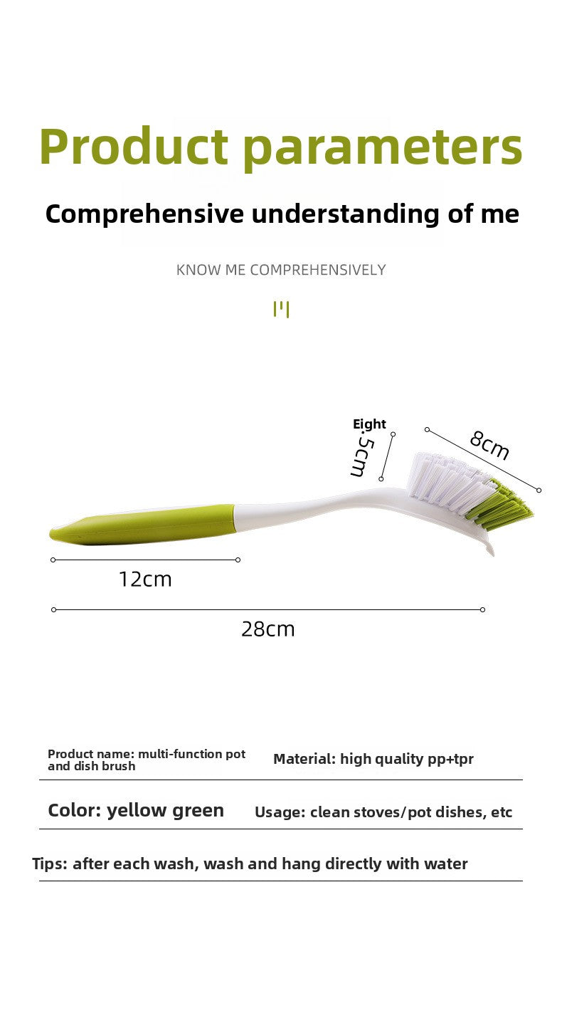 Washer Brush Plastic Multifunctional Kitchen Gap Cleaning Long Handle Brush Dishwashing Brush Pan Brush