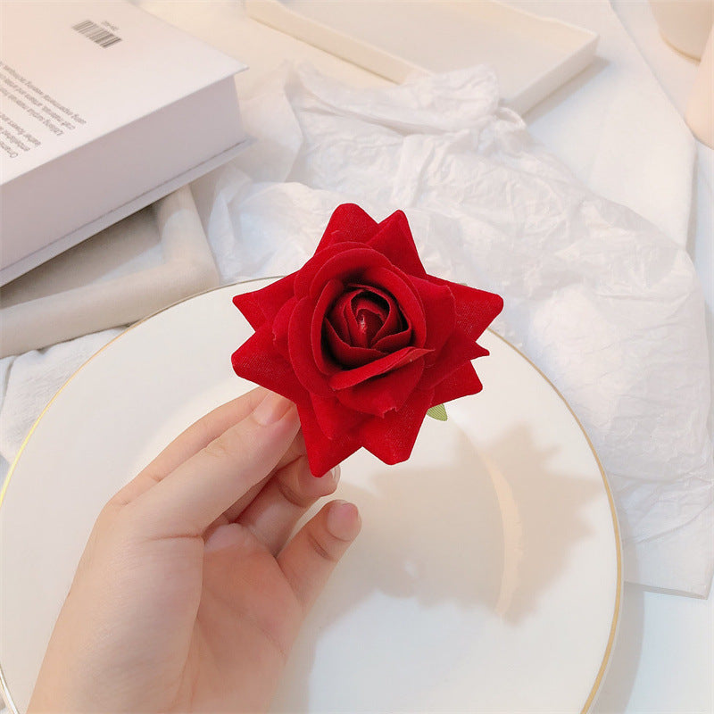 Holiday Organza Flower Barrettes Travel Travel Hair Accessories Atmosphere Clip Duckbill Clip Hairpin Side Clip Headdress