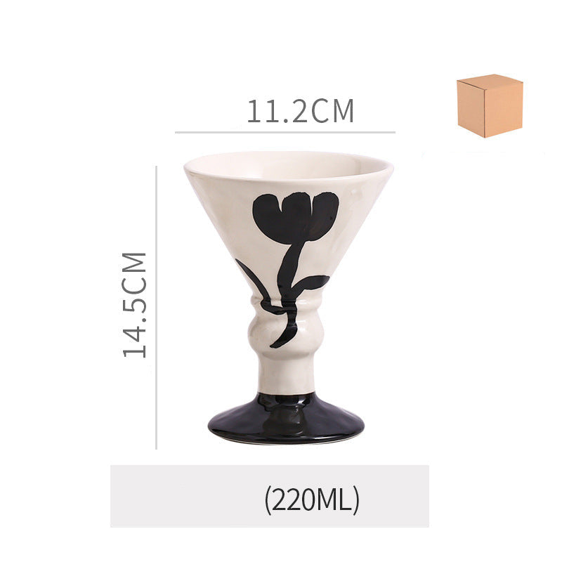 Personalized High-Value Ins Mug Household Water Cup Goblet Ceramic Milk Coffee Cup Couple Breakfast Gift