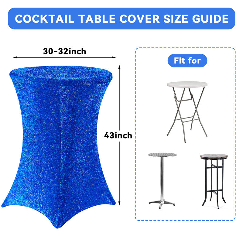 Cocktail Tablecloth Glitter Bar Set New Cocktail Table Cover High-end Feel Cross-border Wholesale Stretchy High Bar Tablecloth