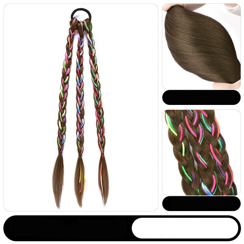 Colorful Ropes Boxing False Braids Hot Girl Sweet Cool Personality High-Temperature Fiber Handmade Braid Dreadlocks Source Factory in Stock Stable