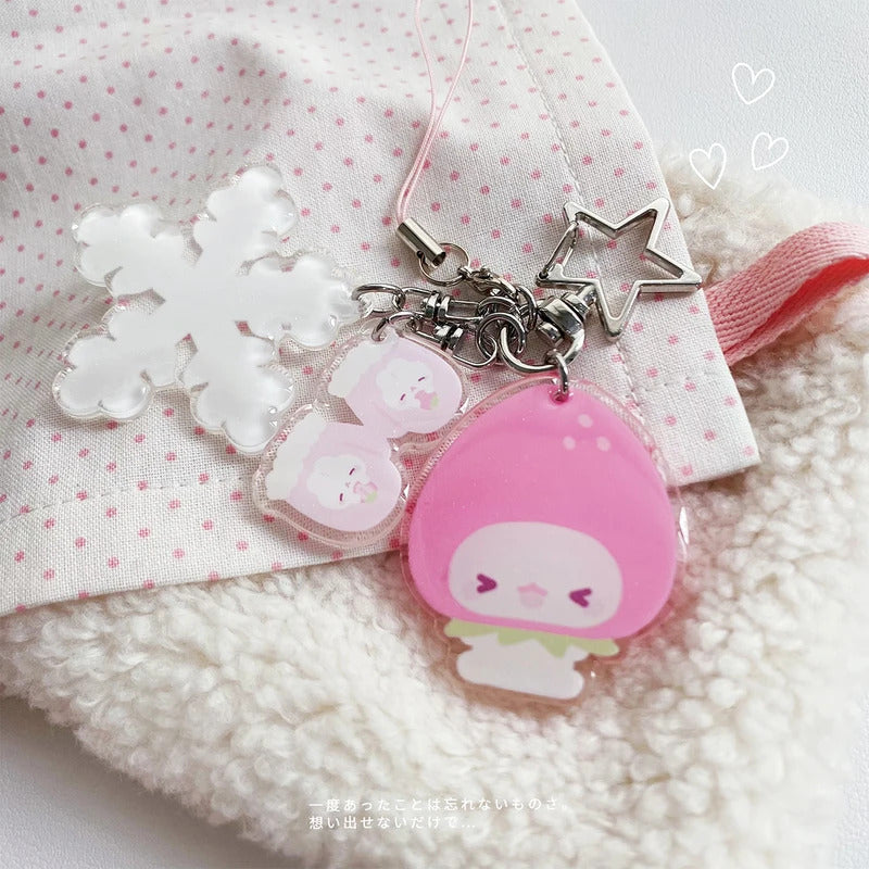 WAKAWAKA Charm Resin Acrylic  Phone Charm with Star Decal Book Phone Lanyard Keyring Keychain Wing Heart Phone Strap