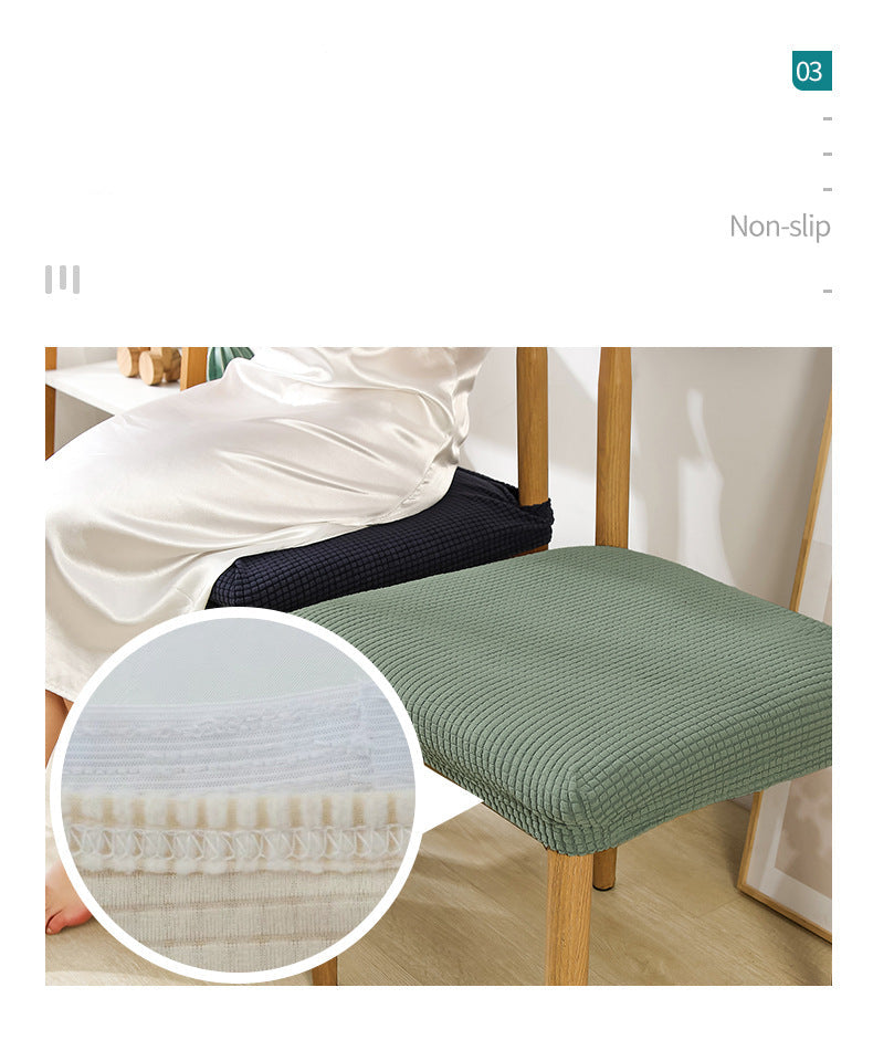 Thick Elastic Chair Cover Cushion Cover Full Coverage Dining Chair Cover Solid Color Hotel Chair Cover Stool Cover Ins Style Seat Cover for Home Use