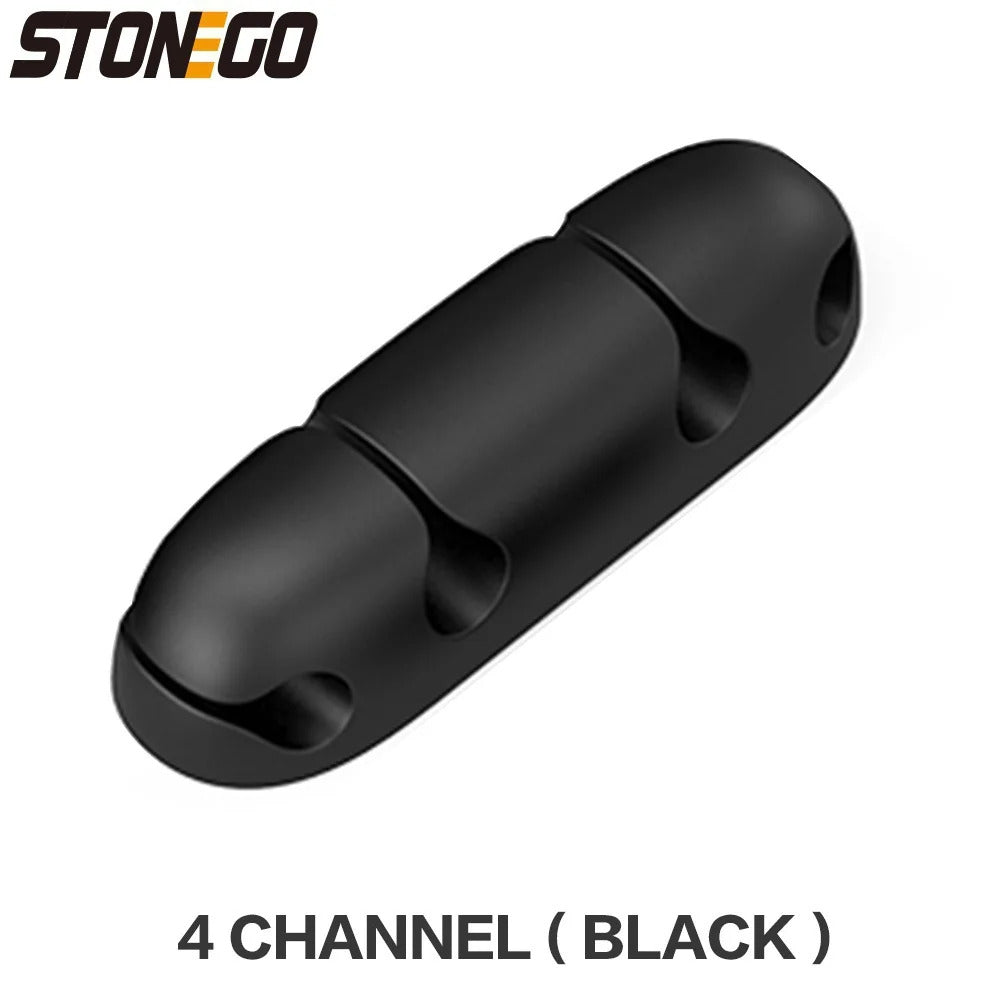 Cable Organizer Feel Free To Stick Multi-function Desktop USB Cable Organizer Wire Winder Silicone Tie Fixer Wire Management