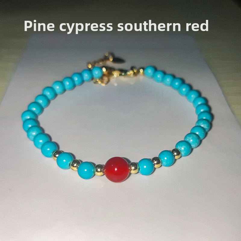 Turquoise Baroque Freshwater Pearl Bracelet Stacked Elegant Women's Bracelet