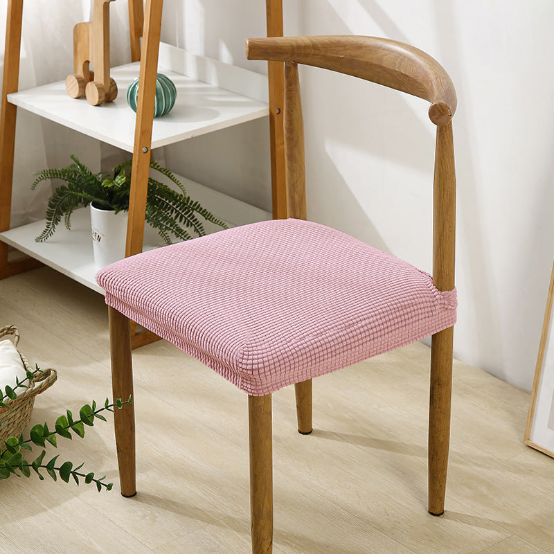 Thick Elastic Chair Cover Cushion Cover Full Coverage Dining Chair Cover Solid Color Hotel Chair Cover Stool Cover Ins Style Seat Cover for Home Use