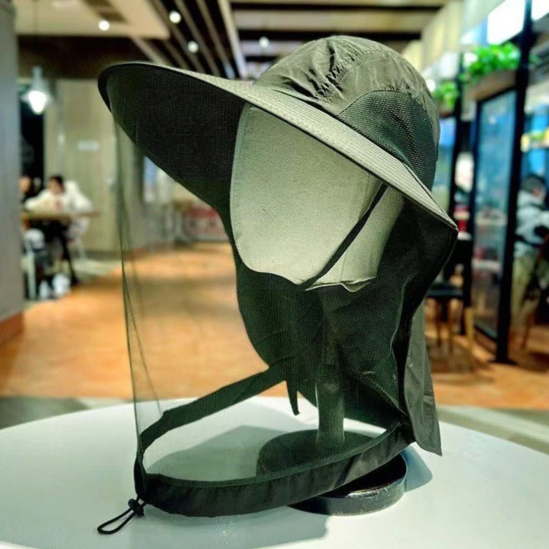 Outdoor Anti Mosquito Hat Summer Anti UV Sun Protective Fishing Cap Breathable Mesh Face Cover Camping Hiking Insect Proof Hat