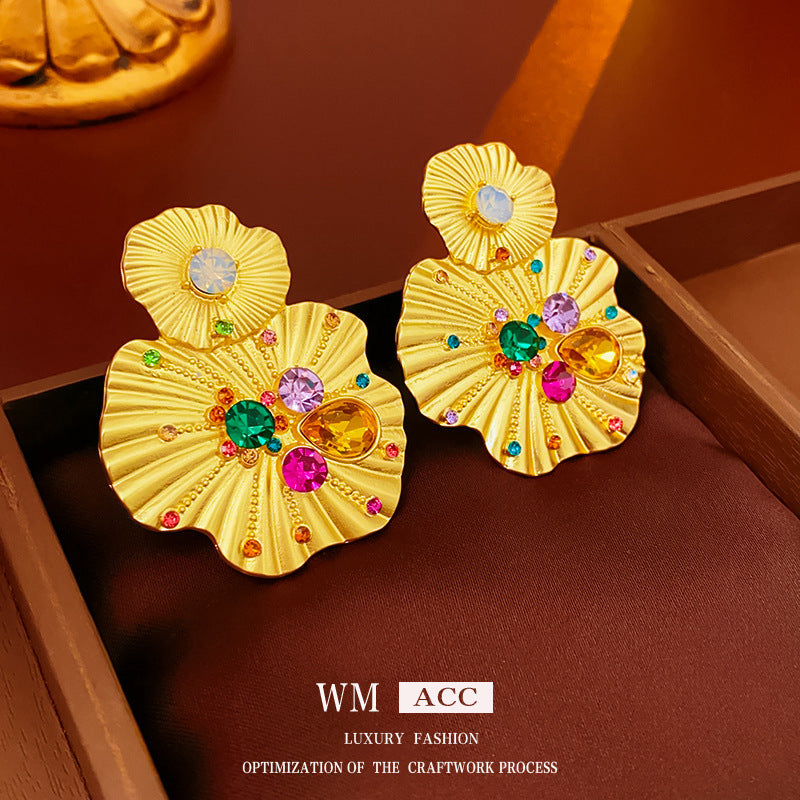 Vintage Earrings Fashion Versatile Ear Jewelry Niche Light Luxury High-end Accessories