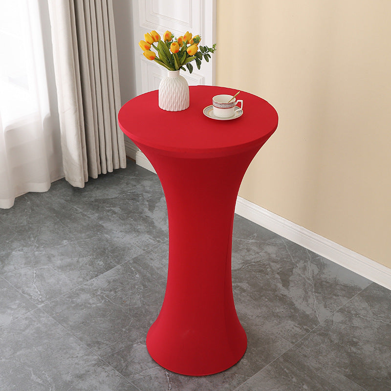 Elastic Cocktail Table Cover Table Skirt Bar Skirt Display Table Hotel Wedding Round Event Cloth High Table Cover