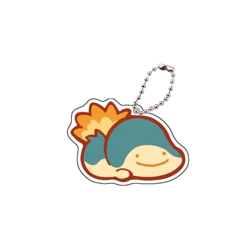 Pokemon Torchic Cyndaquil Charmander Keychain Anime Peripheral Cute Cartoon Backpack Key Pendant Kawaii Goods Gift for Friends