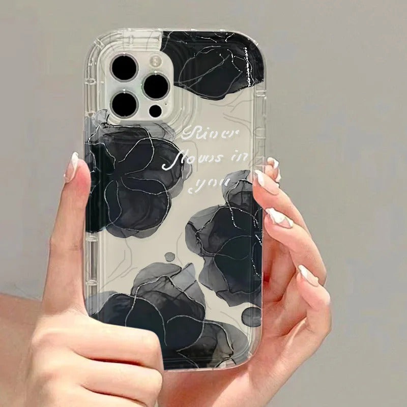 Oil Painting Flower Phone Case For iPhone 15 Case iPhone 11 13 12 14 Pro Max 7 8 Plus X XR XS SE 2020 Shockproof Soft Back Cover