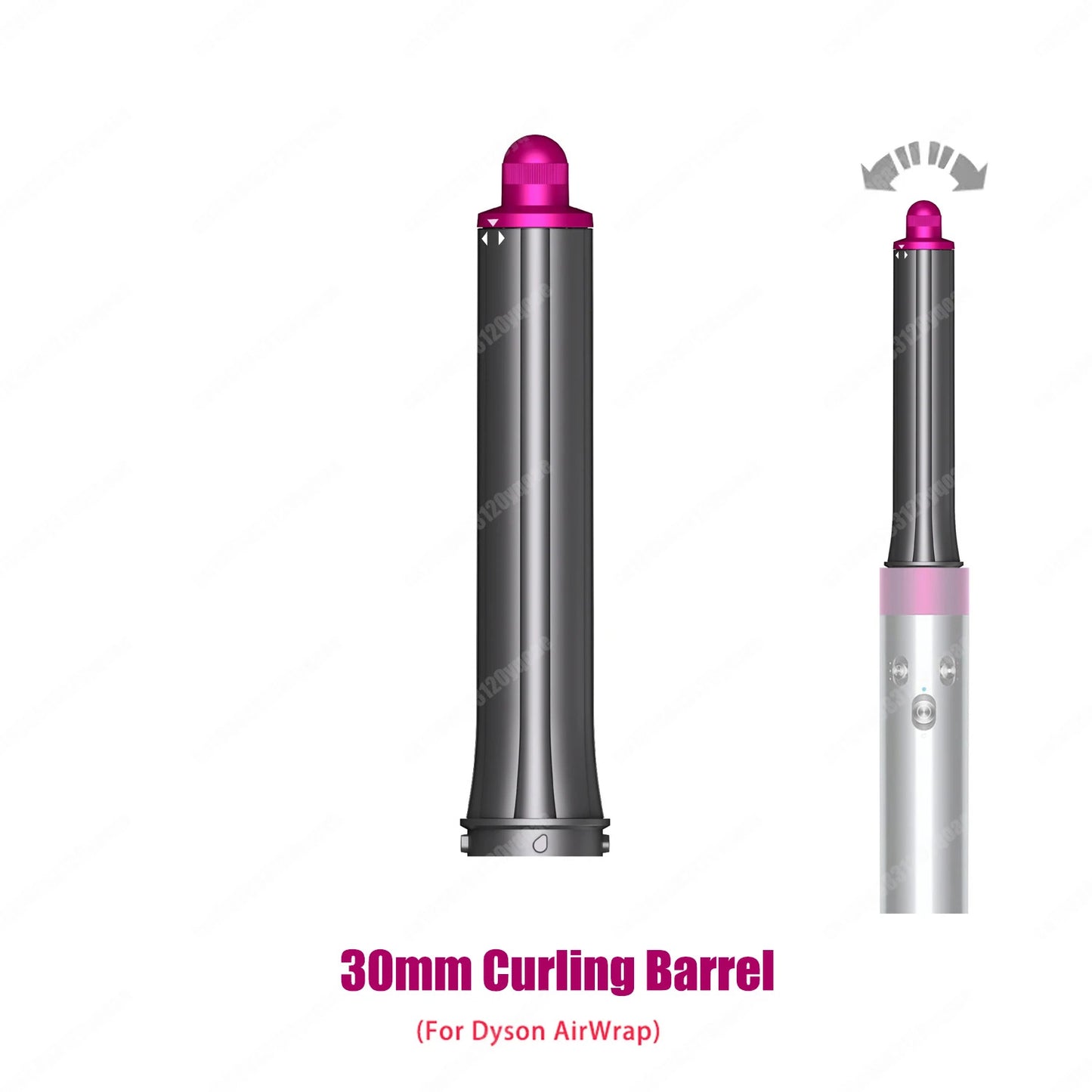 Cyan Hair Dryer Curling Attachment 30/40mm Auto Curling Nozzle For Dyson Supersonic&HS01/05 Airwrap Large Firm Smoothing Brush