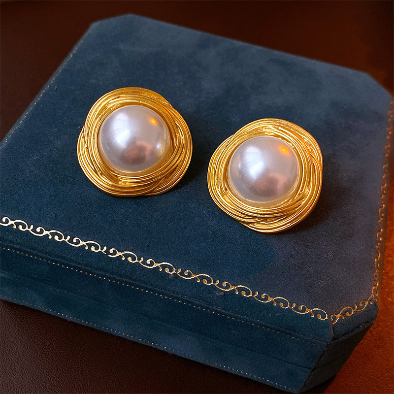 Vintage Earrings Fashion Versatile Ear Jewelry Niche Light Luxury High-end Accessories