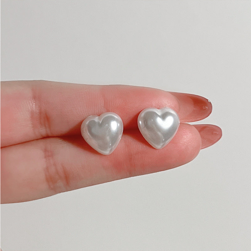 925 Silver Needle Love Butterfly Gravel Fashionable and Versatile Earrings Niche Unique Design Pearl Flower Earrings Earrings