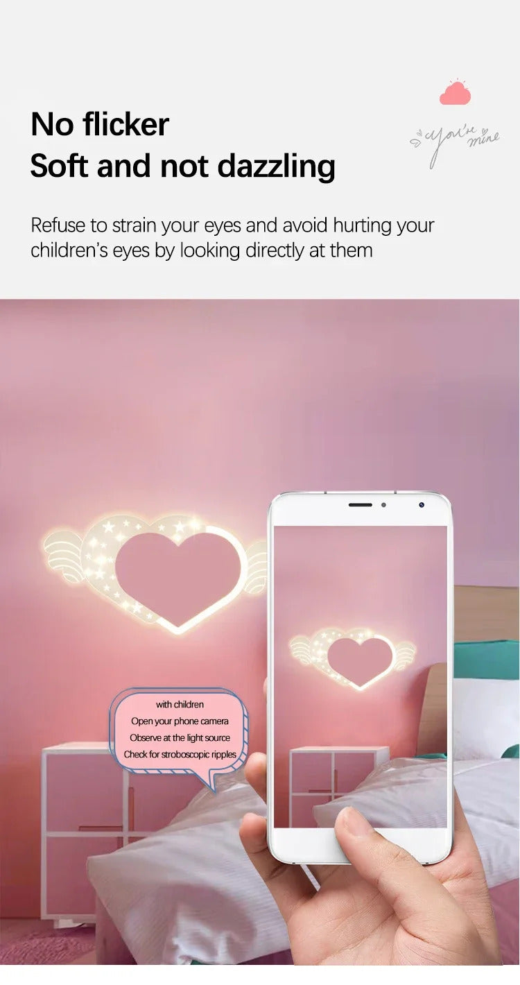 SANDYHA Cute Cartoon Kids Wall Lamp Warm LED Night Light for Childrens Room Bedroom Nursery Decor Creative Acrylic Lighting