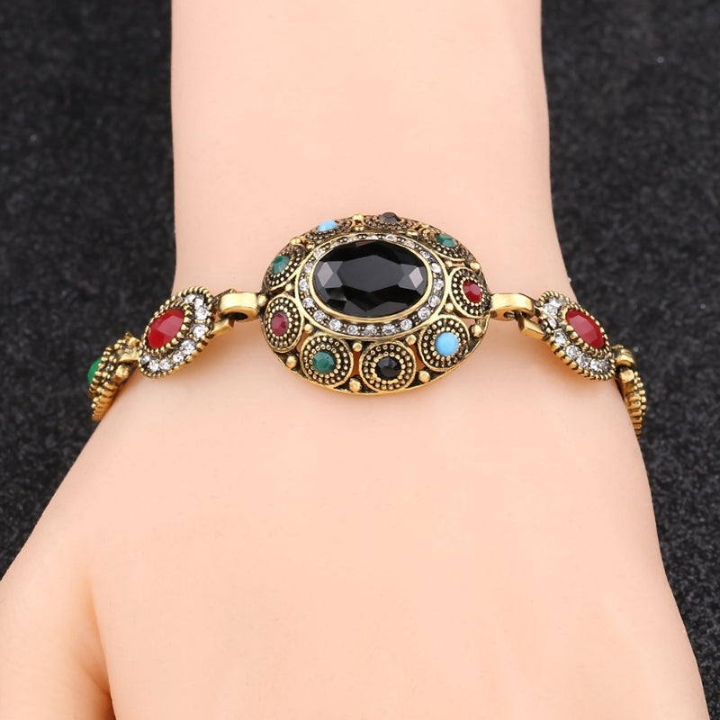 Vintage Bohemian Style Big Gems Women Fashion Bracelet