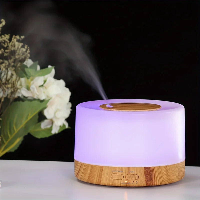 6 Essential Oils! 500ML WiFi-Controlled Aroma Diffuser - 7 Color LED Humidifier for Large Rooms | Ultrasonic Quiet Operation