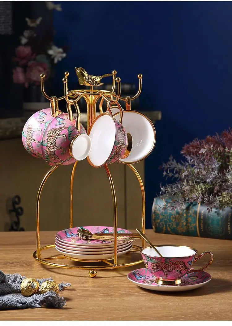 Leopard coffee cup/birthday gift/milk tea cup