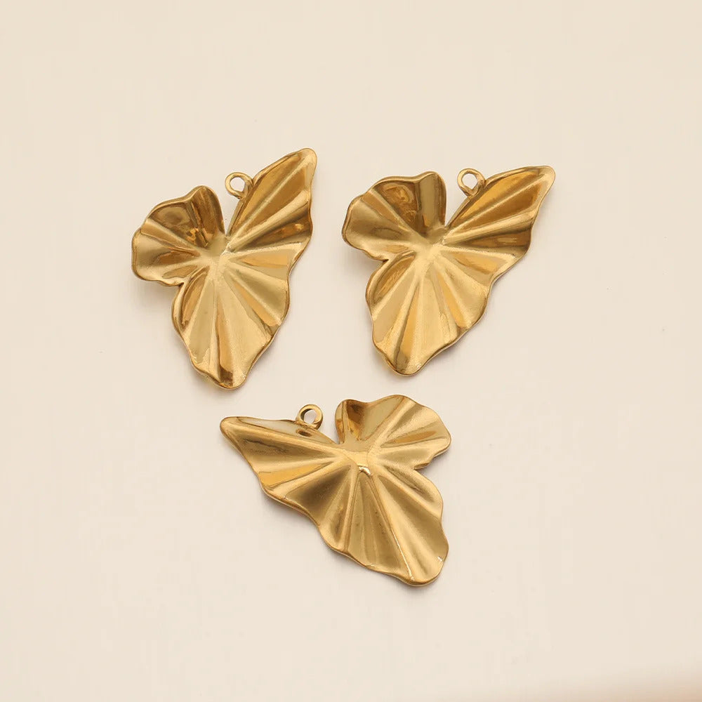 Cordial Design 24*35MM 50Pcs Pendant/Stainless Steel/Jewelry Findings & Components/Leaf Shape//Hand Made/DIY Earrings Making