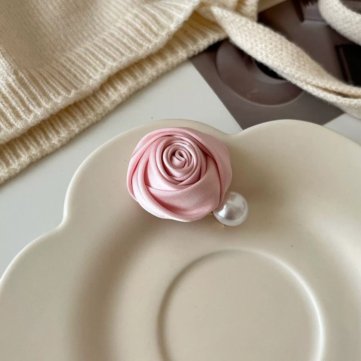 Vacation Organza Flower Hair Clip Travel Outing Hair Accessories Atmosphere Clip Duckbill Clip Hairpin Side Clip Hair Ornament