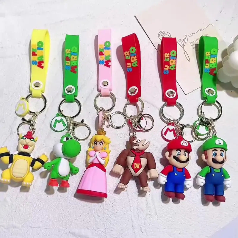 Mario Series Key chain Cute Super Mario Doll bag Pendant Car key chain, holiday gift, small decoration key chain
