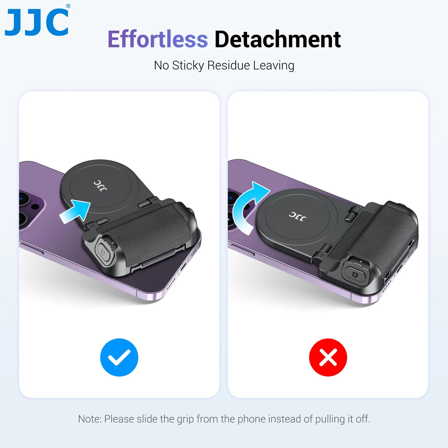 JJC Magnetic Phone Grip Selfie Photo Bracket With Wireless Remote Control 1/4" Screw Phone Mount For iPhone 16 15 14 13 series