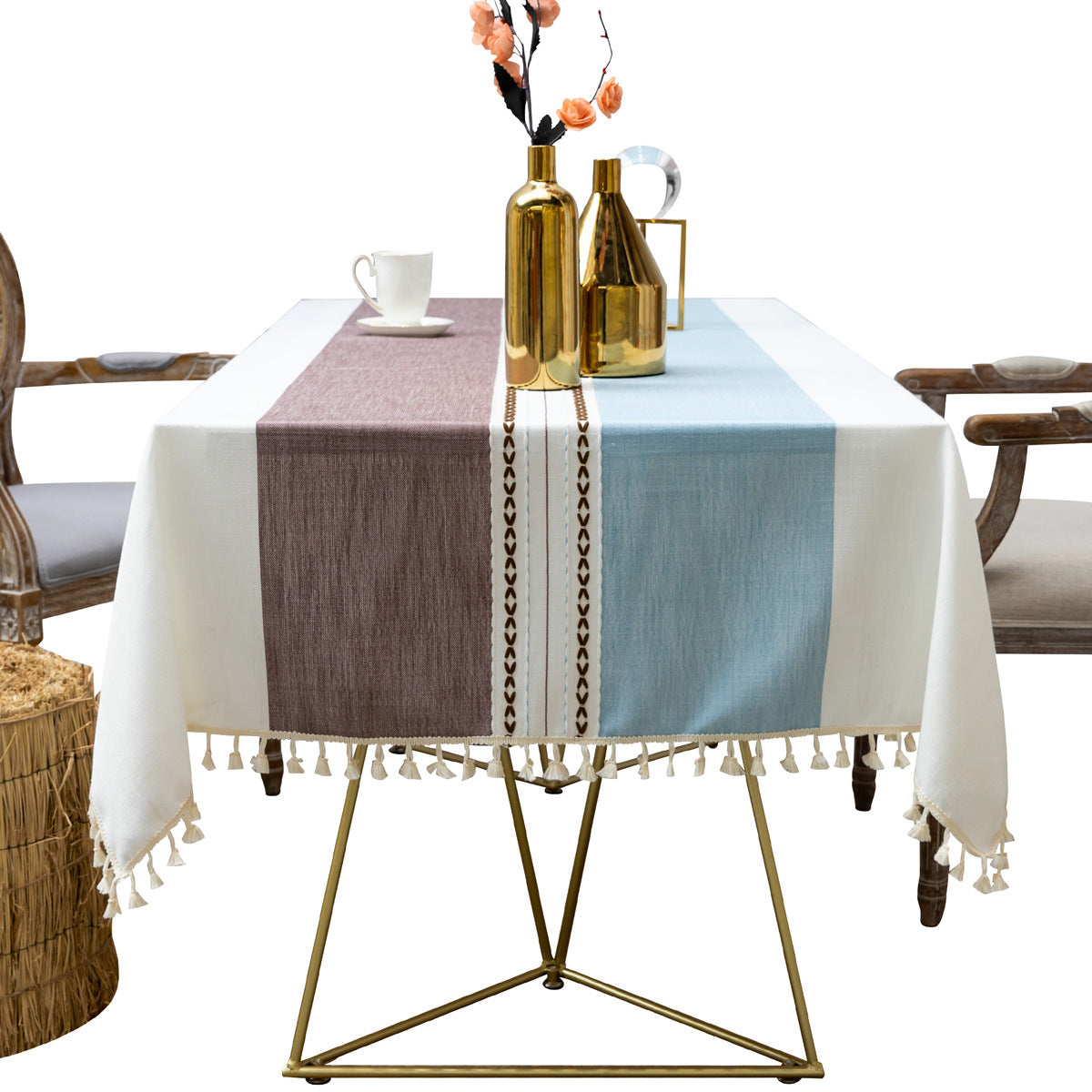Cross-border INS Waterproof Tablecloth Home Use Imitation Cotton Linen Dining Tablecloth Modern Simple Tablecloth Table Mat Cover Towel Wholesale in Stock
