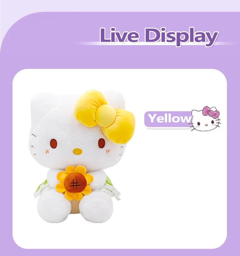 Sanrio Hello Kitty Cinnamoroll Anime Cute Cats Children Stuffed Toys Plush Toys Kawaii Baby Birthday Party Gifts Dolls For Girls