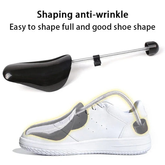 1 Pair Practical Plastic Adjustable Length Durable Black Women Men Anti Deformation Aluminum Shoe Accessories for Sneakers