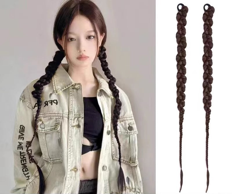 Colorful Ropes Boxing False Braids Hot Girl Sweet Cool Personality High-Temperature Fiber Handmade Braid Dreadlocks Source Factory in Stock Stable