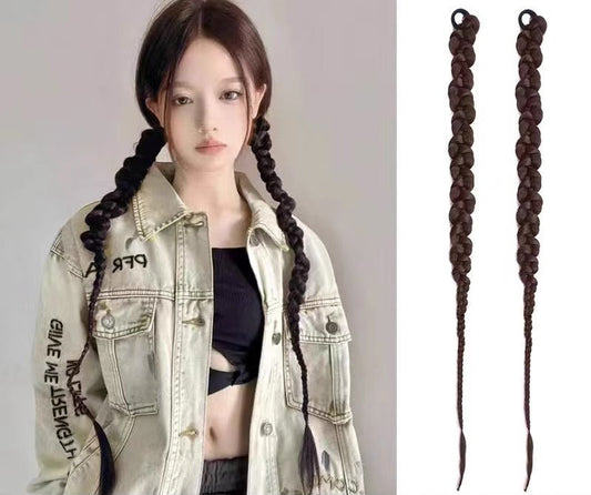 Colorful Ropes Boxing False Braids Hot Girl Sweet Cool Personality High-Temperature Fiber Handmade Braid Dreadlocks Source Factory in Stock Stable