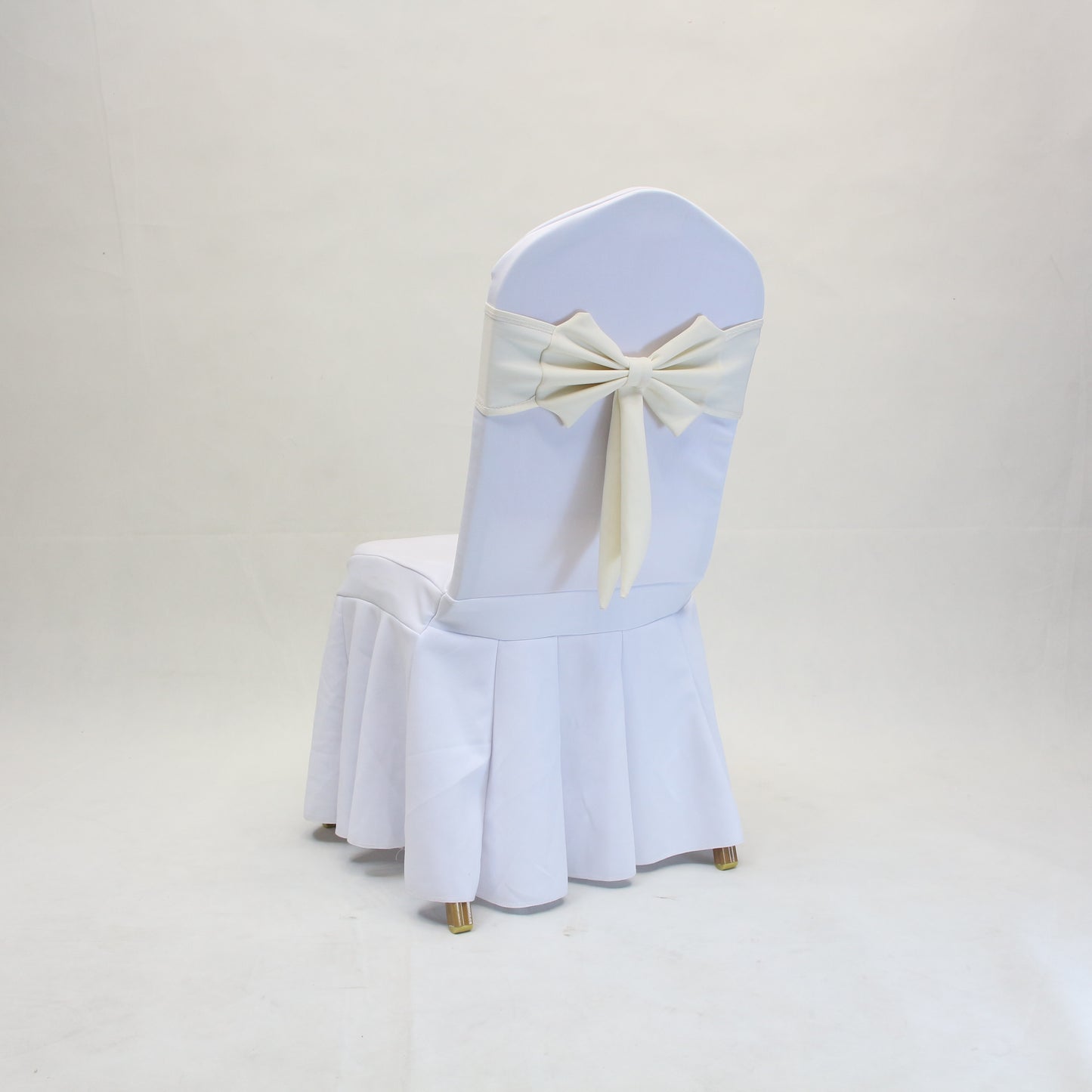 V45O Banquet Elastic Chair Cover No Tie Bowknot Chair Back Flower Decoration Wedding Hotel VIP Stool Strap