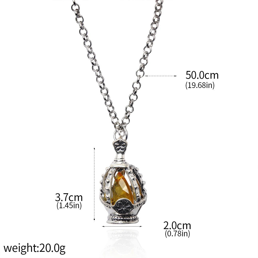 Anime Puella Magi Madoka Magica Soul Gem Necklace Crystal Pendant Ring Cosplay Costumes Lovers Jewelry Set Accessoies Prop