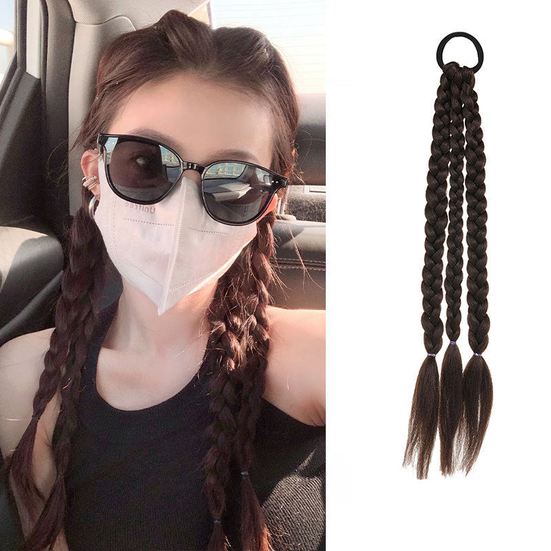 Colorful Ropes Boxing False Braids Hot Girl Sweet Cool Personality High-Temperature Fiber Handmade Braid Dreadlocks Source Factory in Stock Stable
