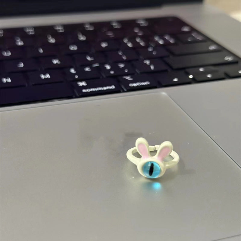 Funny Little Monster Ring Childlike Cute One-Eyed Ins Student Children Girlfriends Couple Gifting New