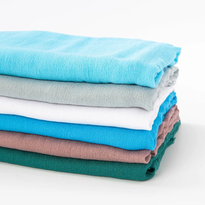 61 Colors Soft Cotton Viscose Scarf Rayon Material Muslim Hijab Mid Eastern Plain Solid Color Headscarf With Tassel