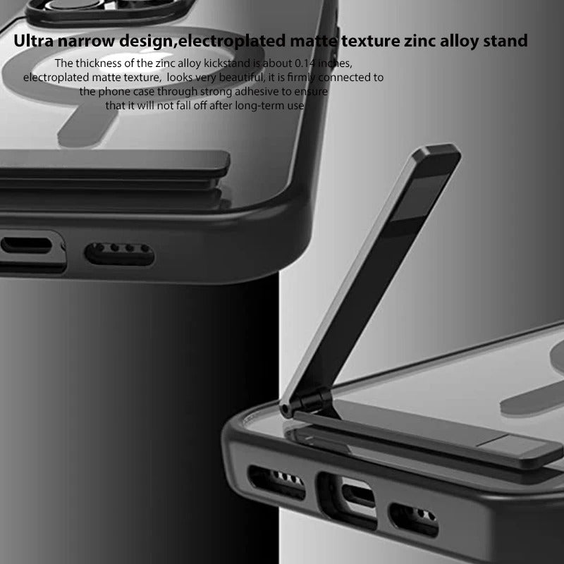 Magnetic Mobile Phone Case with Stand for iPhone 16 14 Plus 15 13 Pro Max 12 11 Cases Protective Apple Cover with Kickstand