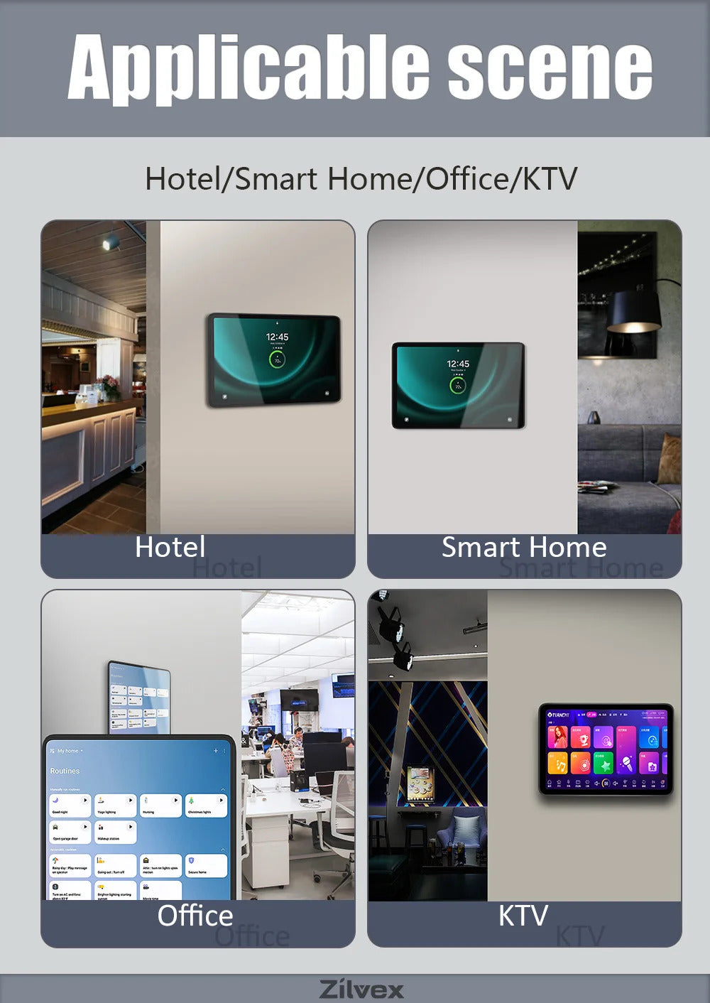 For Samsung Galaxy Tab S9 FE 10.9 inch Stand Wall Mount Tablet Stand 18W Fast Charging Magnetic Wireless Rotatable