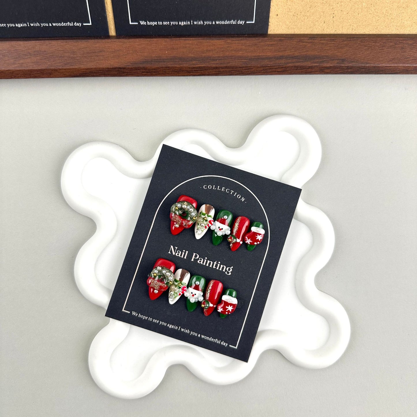 Wearable Nail Tips Purely Handmade Nail Stickers Purely Handmade Squeeze Christmas New European and American Cross-Border