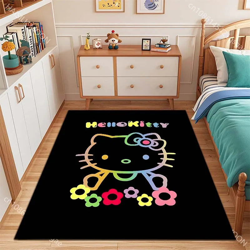 Kawaii Sanrio Hello Kitty Print Carpet for Bed Room Home Decor Children's Crawling Mat Doormat Living Room Rugs Sofa Floor Mat