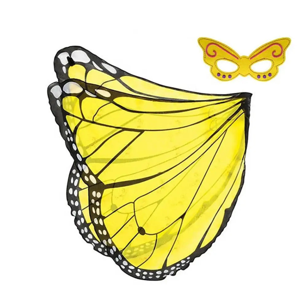 Kids Butterfly Costume Halloween Performance Mask Cloak Children's Butterfly Elf Angel Wings Christmas Stage Cosplay Costumes