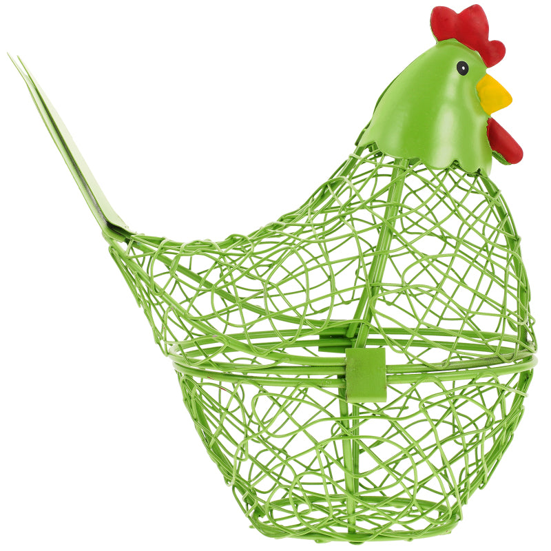 Iron Hen Shaped Egg Basket Kitchen Supply Home Garden Storage Baskets Eggs Container Household Wire Mesh Fruit ganizer