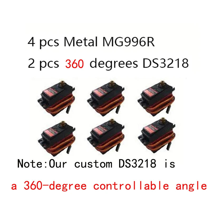 6 DOF Robot Arm Kit Manipulator Metal Alloy Mechanical Arm Clamp Claw Kit MG996 Robot DIY kit with Open Source Code and Tutorial