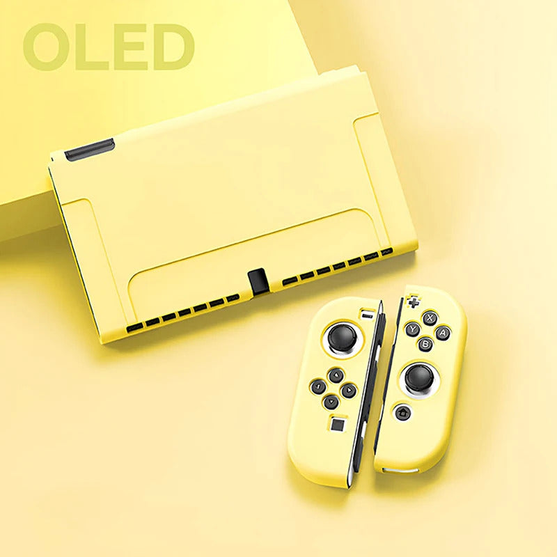 Protective Case Compatible With  Switch OLED Console And Joy-Cons, Switch Can Be Inserted In Dock With Shell